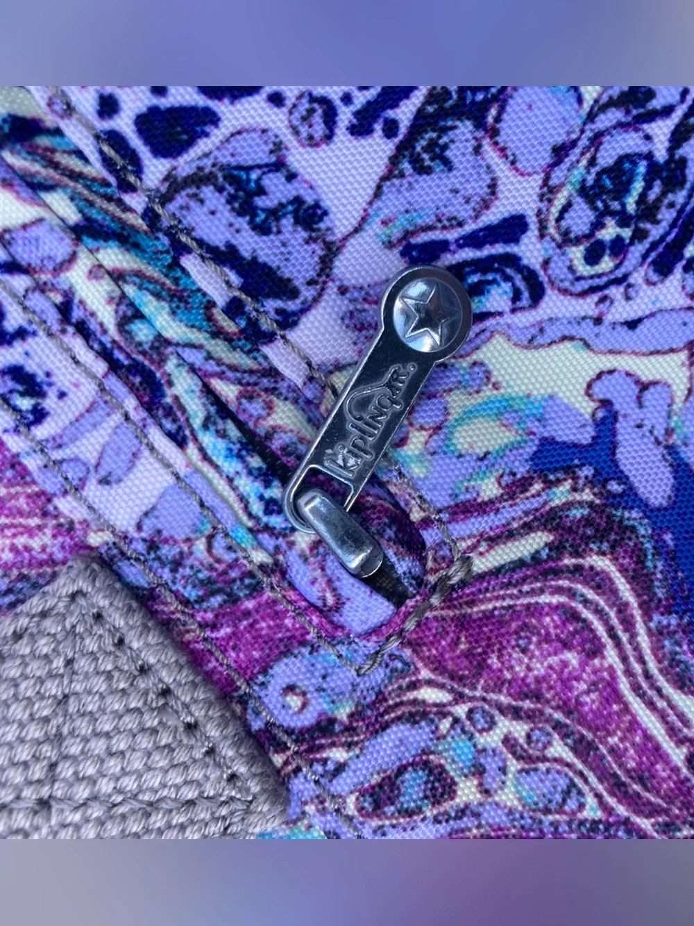 Kipling Cyrene Satchel/Crossbody Bag /Vibrant Swirl Watercolor Pattern /Like New - Picture 9 of 11